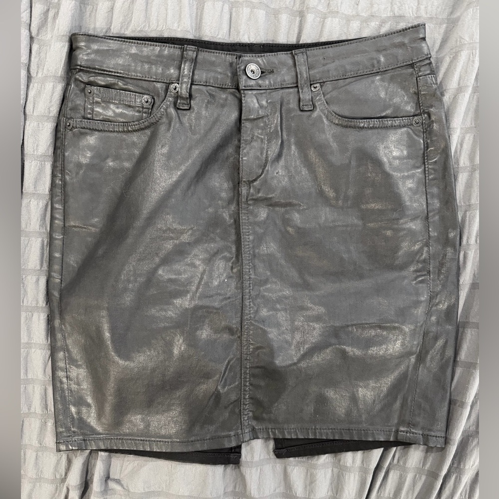 Big Star Faux Leather Black Mini Skirt
